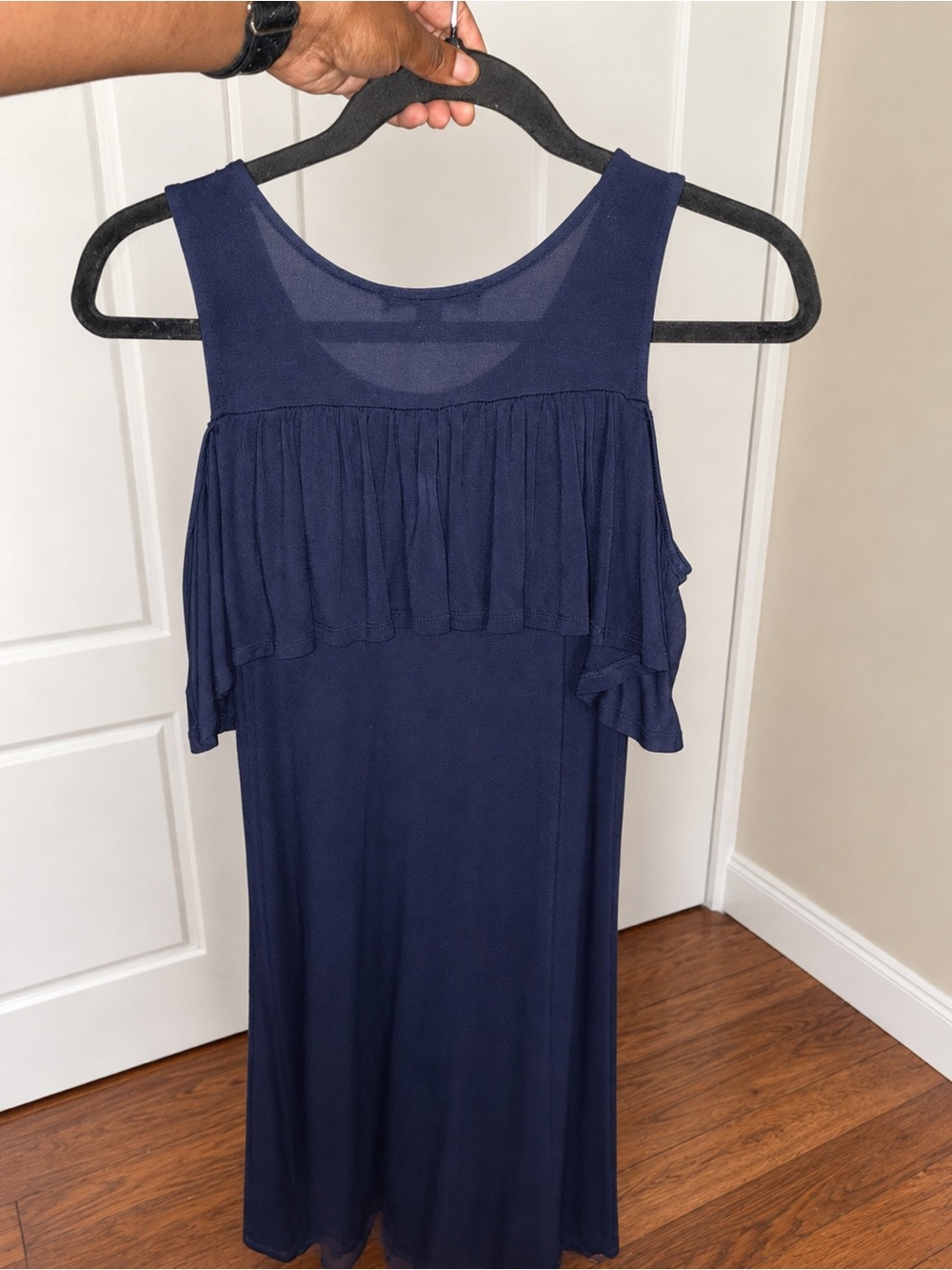 Signature Studio Navy Ruffle Tank Dress - Picture 2 of 3